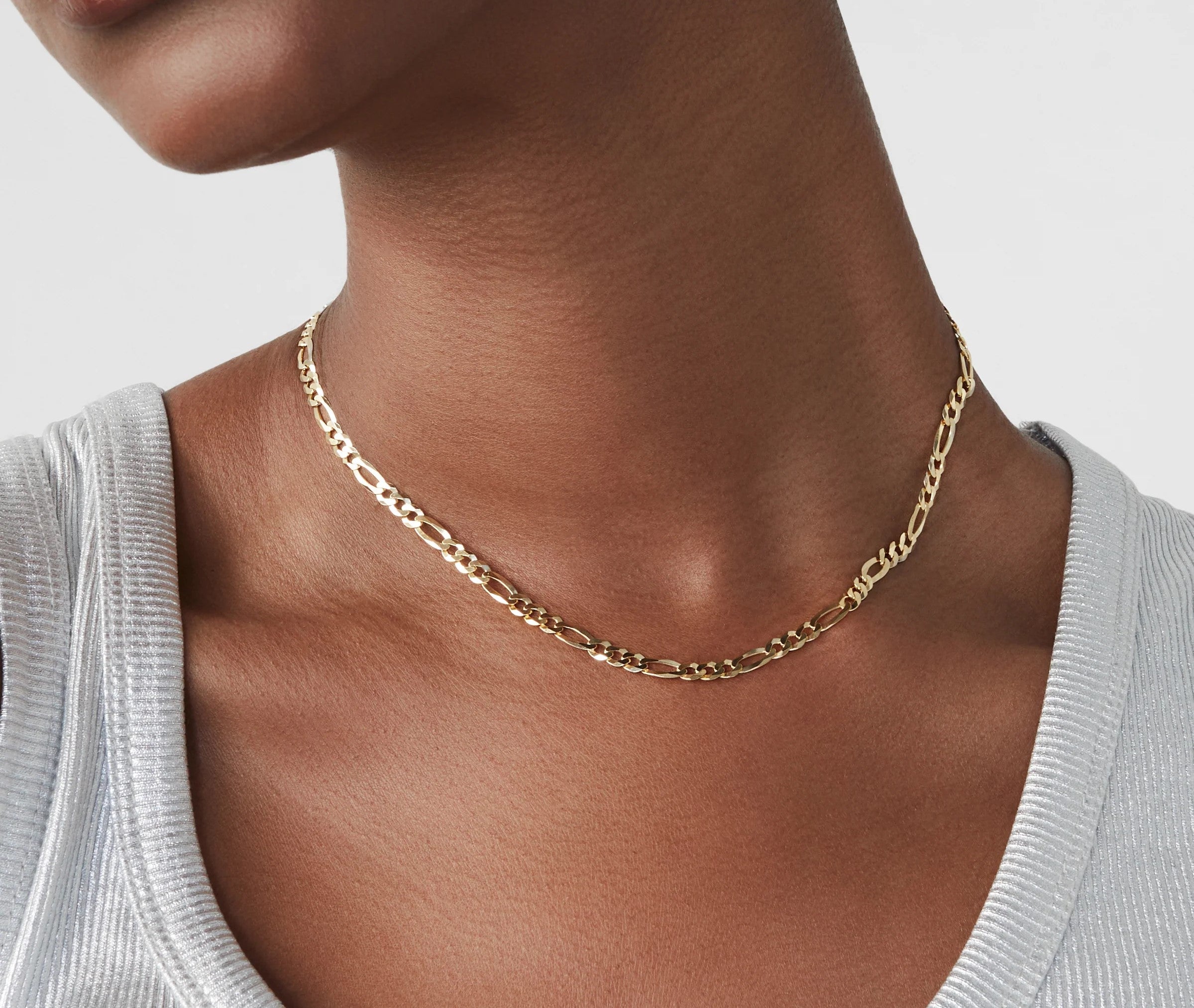 Classic Figaro Necklace – 18k Gold on Sterling Silver