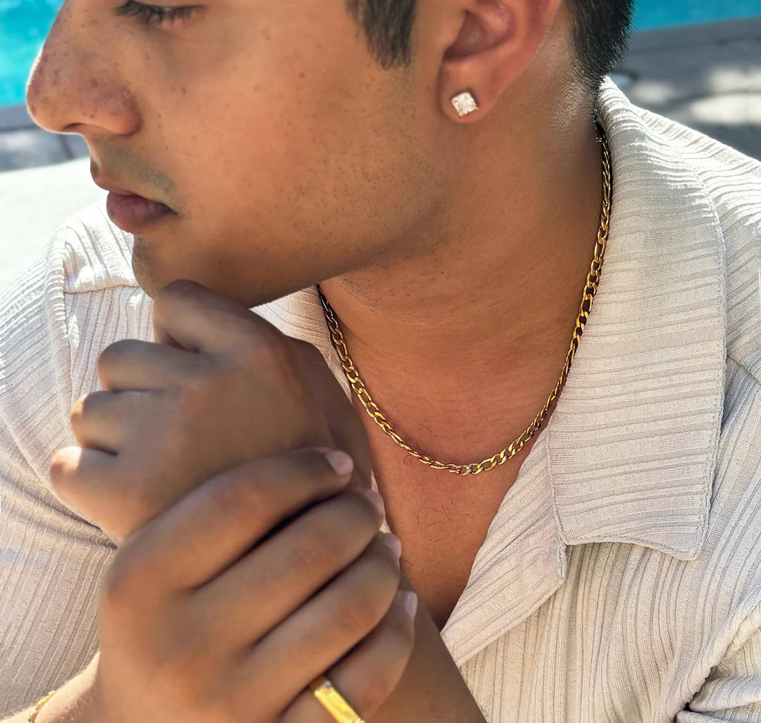 Classic Figaro Necklace – 18k Gold on Sterling Silver