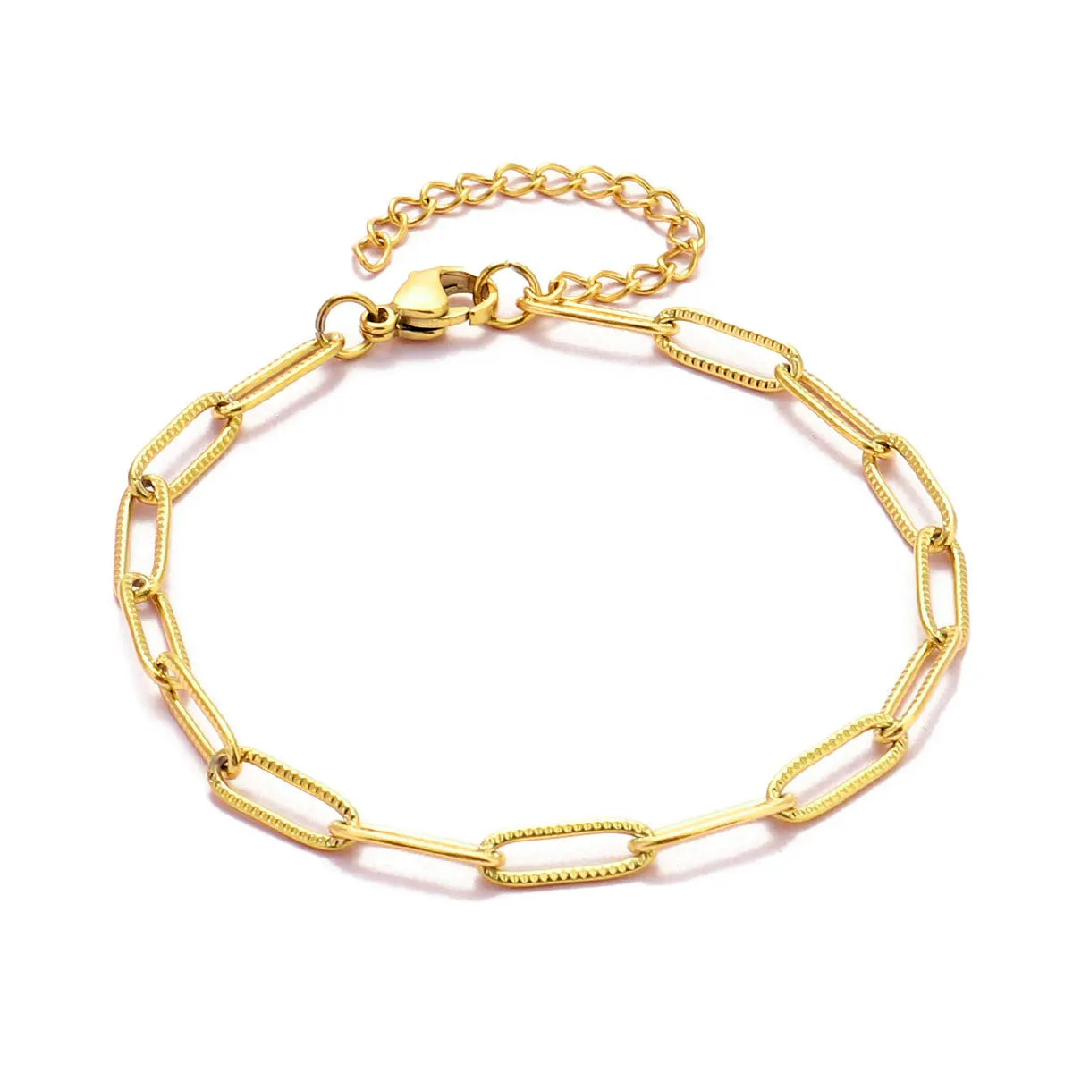 Link Chain Bracelet in 18k Gold Plated Stainless Steel
