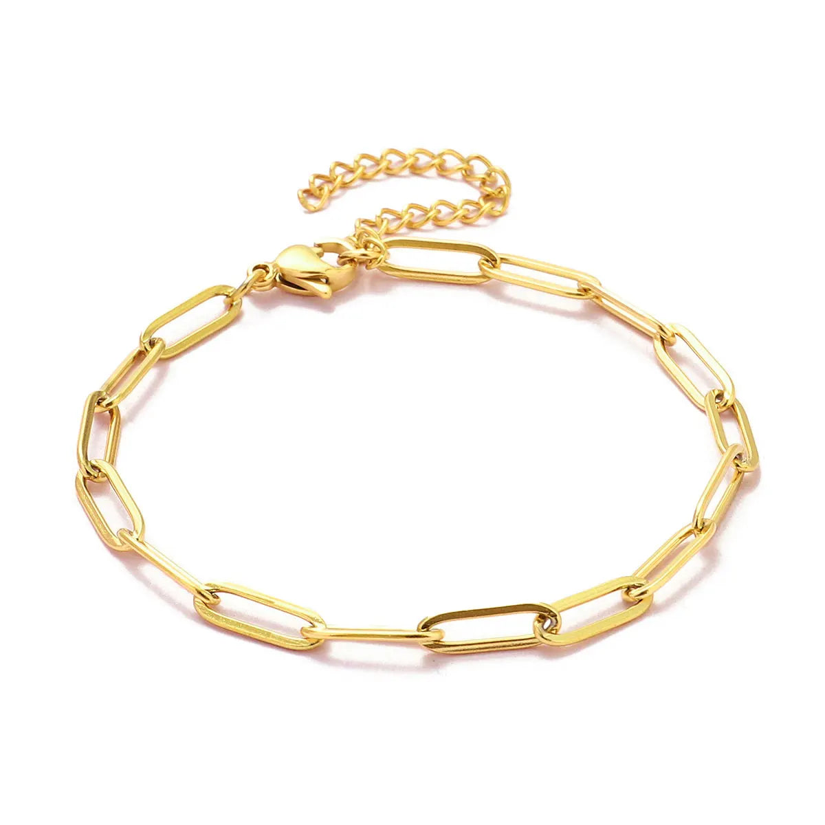 Link Chain Bracelet in 18k Gold Plated Stainless Steel