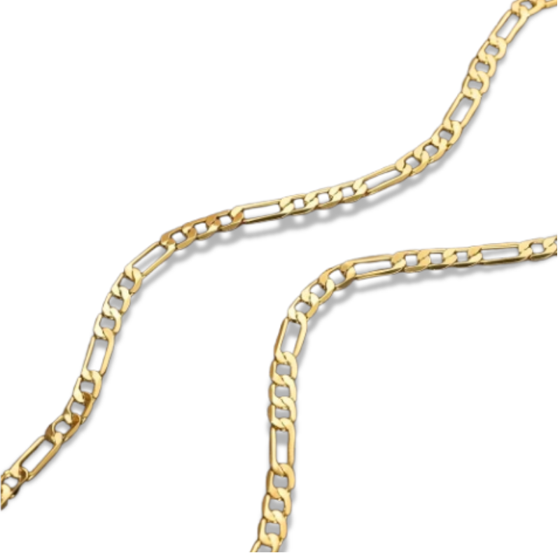 Classic Figaro Necklace – 18k Gold on Sterling Silver